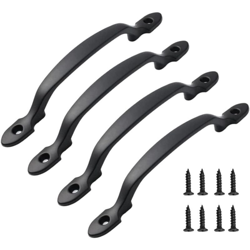 4er-Pack Schrankgriffe, Küchengriffe, Türgriffe, Schubladengriffe, Möbelgriffe mit Schrauben für Kleiderschränke, Schlafzimmer, Länge 158 mm FLITI