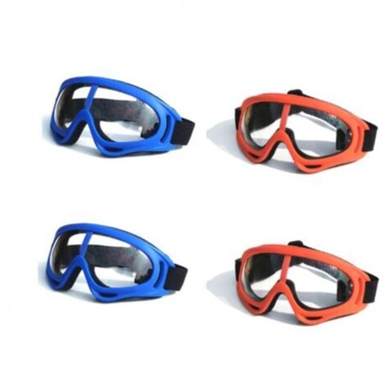 4er-Pack Schutzbrillen, wind- und staubdichte Brillen, flexible Brillen für Outdoor-Sportarten, Augenschutz