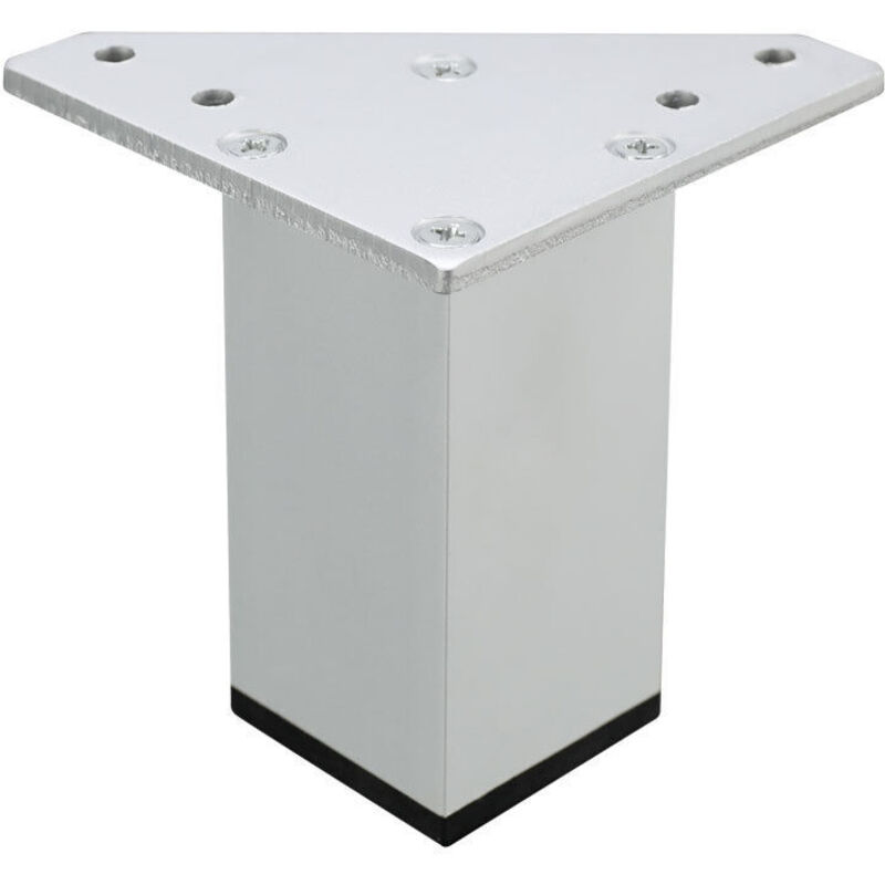 4er-Set (10 cm) weiße Möbelbeine – Schrauben im Lieferumfang enthalten, weiße Farbe – DIY-Aluminiumbeine für Tische, Badezimmermöbel, Schränke, Regale