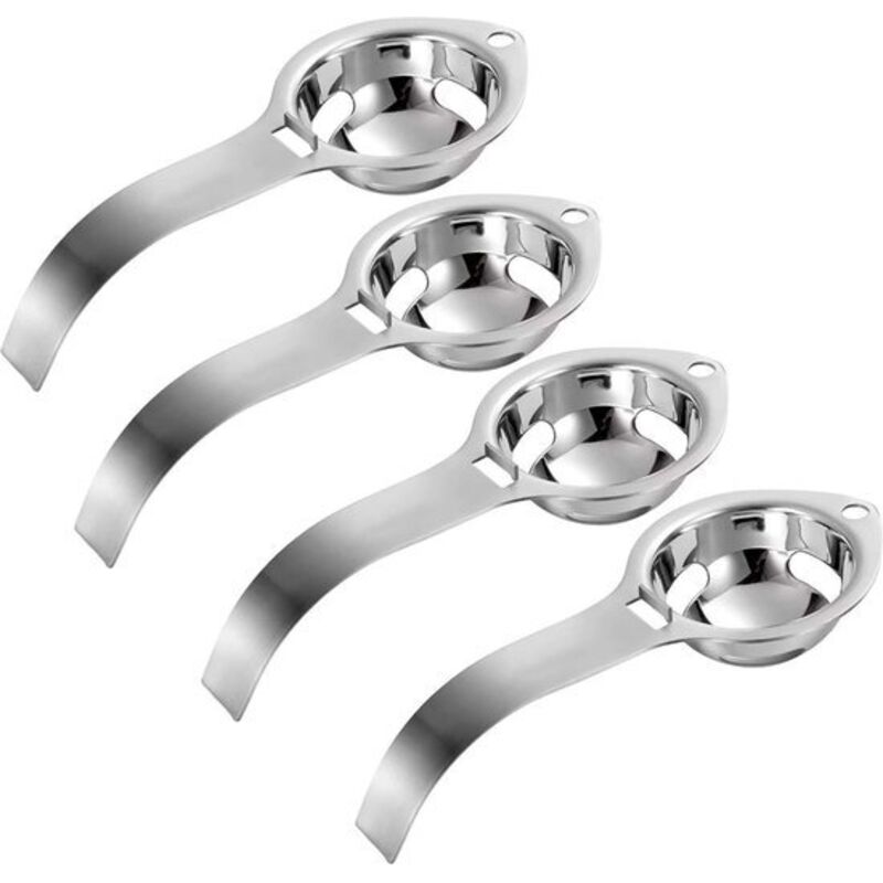 4er-Set Eiertrenner aus Edelstahl – Trenner für Eiweiß und Eigelb, spülmaschinenfest