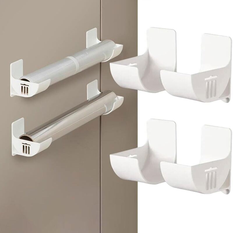 4er-Set Küchenorganizer (nicht perforiert), Wandmontage, Müllbeutelspender, Aufbewahrung und Organisation von Küchenzubehör