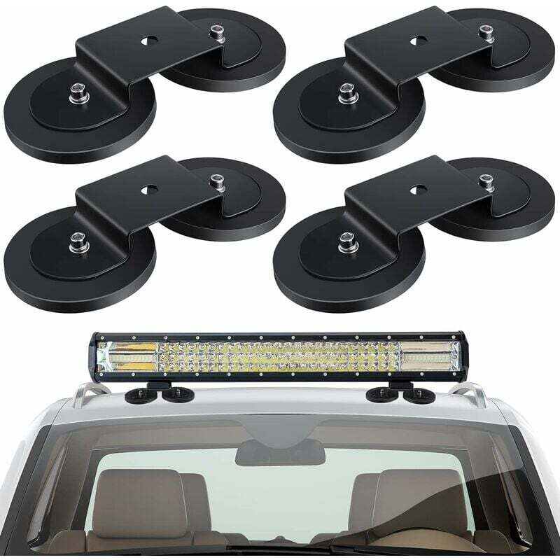 4er-Set magnetische Arbeitsscheinwerfer-Halterungen, magnetische LED-Lampen-Halterungen, Halterungen für LKW-, SUV- und Offroad-Lampen,