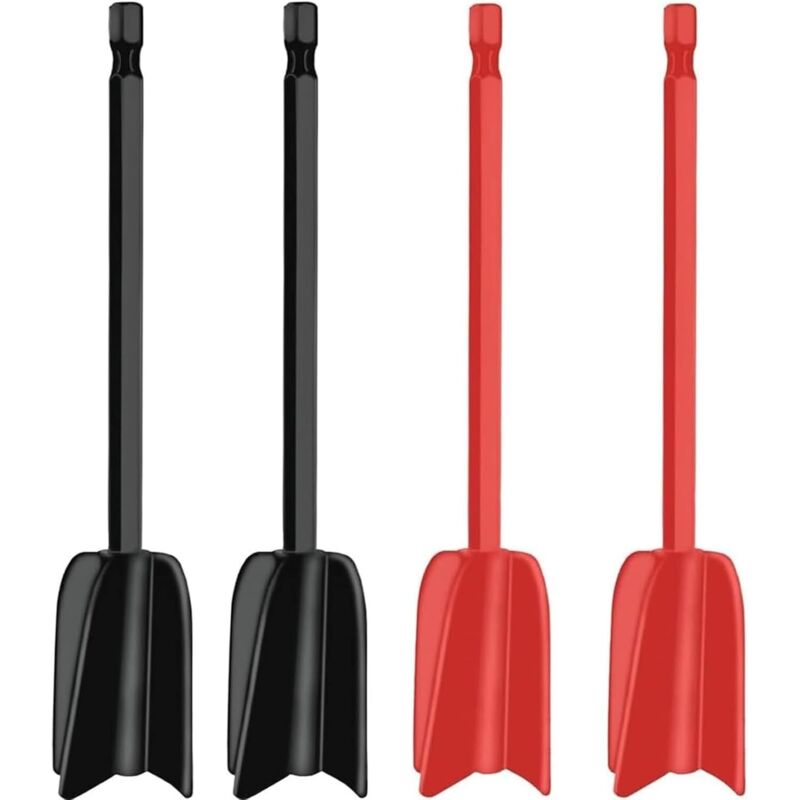 4er Set Silikon Farbrührer für 1/4 Bohrer Wiederverwendbarer Epoxidharz Rührer & Farbmischer Ideal für Epoxid, Silikonmischen, Malen & Keramikglasur