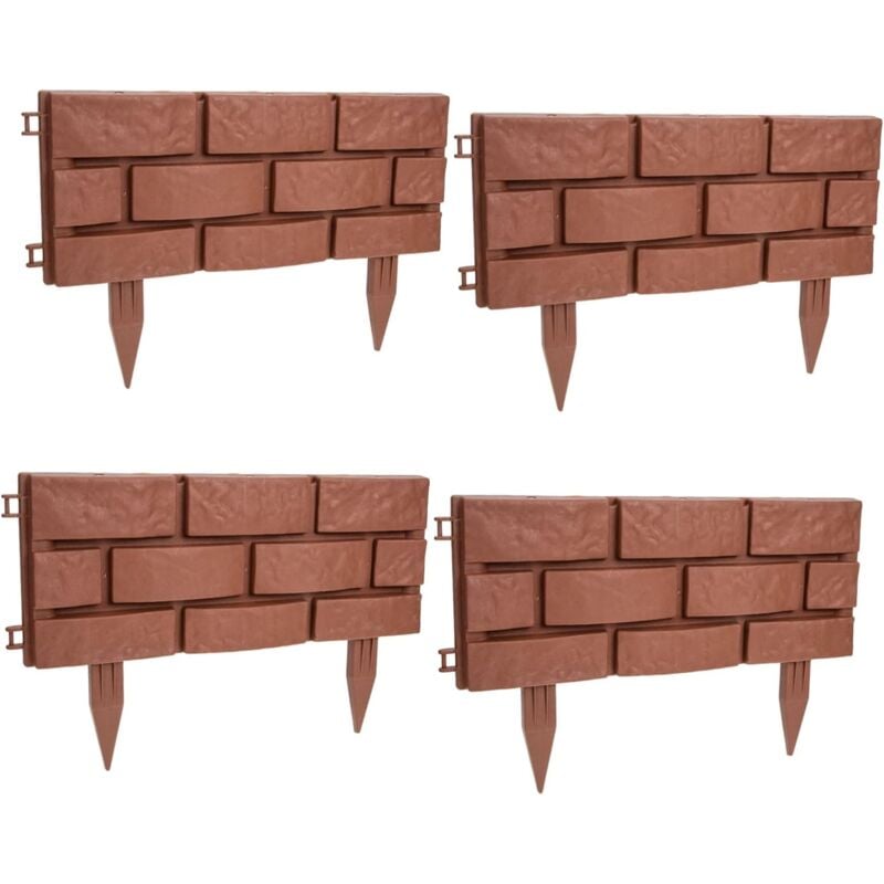 4Pcs Dekorative Garten Zaun Landschaftsbau Kanten Rasen Zaun Landschaftsbau Grenze Topf Zaun Kunststoff Palisade Tor Barriere