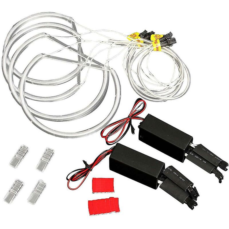 Woosien - 4x ccfl Angel Eye Halo LED-Ringlicht weiß ohne Projektor für E46 3-Serie