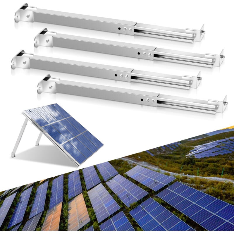 Tolletour - 4x Solarhalterung Solarpanel Halterung 90°Einstellbares Solarmodulhalterung Solarmodul Halterung Mobile Solaranlage Flachdach Befestigung