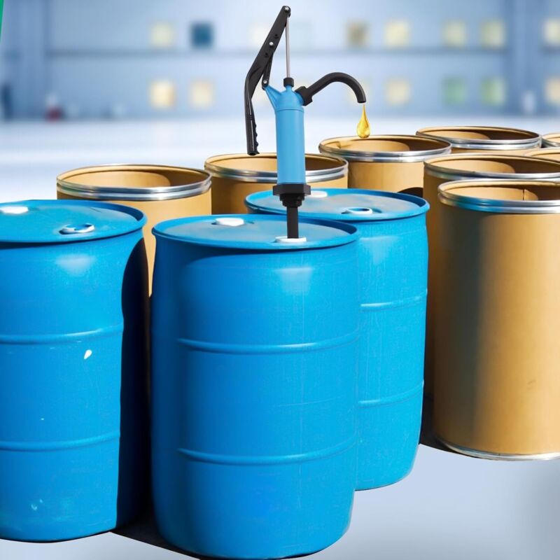 5-55 Gallonen Injektionsfässer Manuelle Pumpe, 4,22-4,75 Gallonen / min Edelstahl Manuelle Kurbel Ölfässer Pumpe, Benzin Kerosen Diesel Alkohol