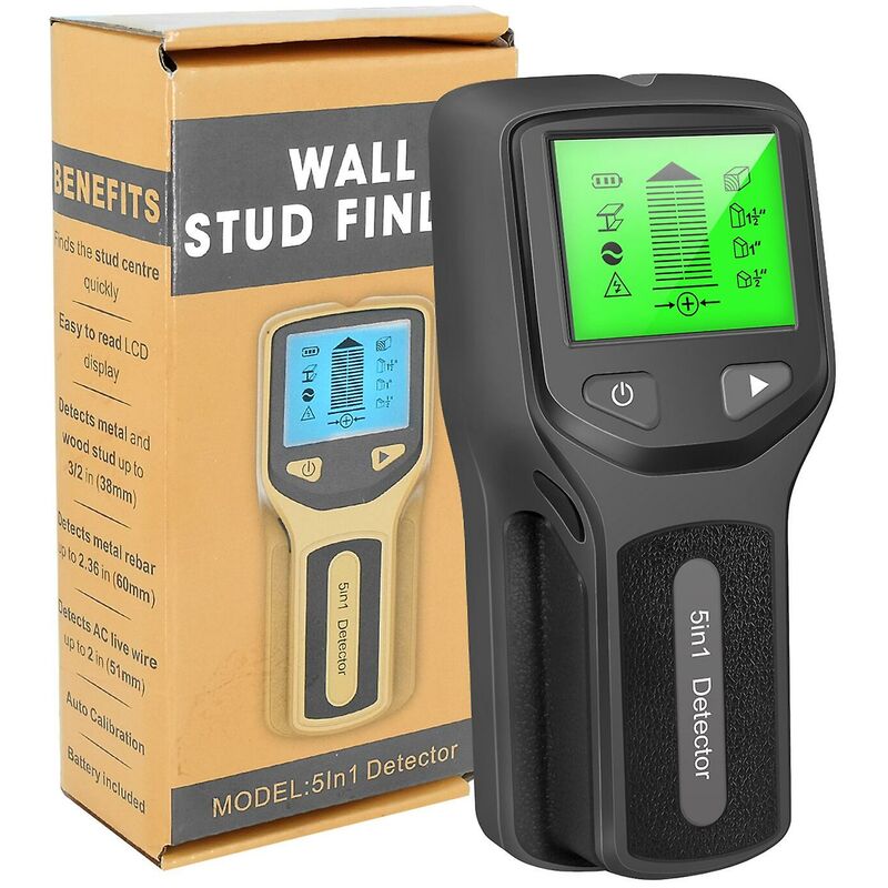 5-in-1 professioneller Wanddetektor, Metalldetektor, multifunktionaler Holz-Wechselstrom-Draht, Kabel, Metalldetektion, elektrischer