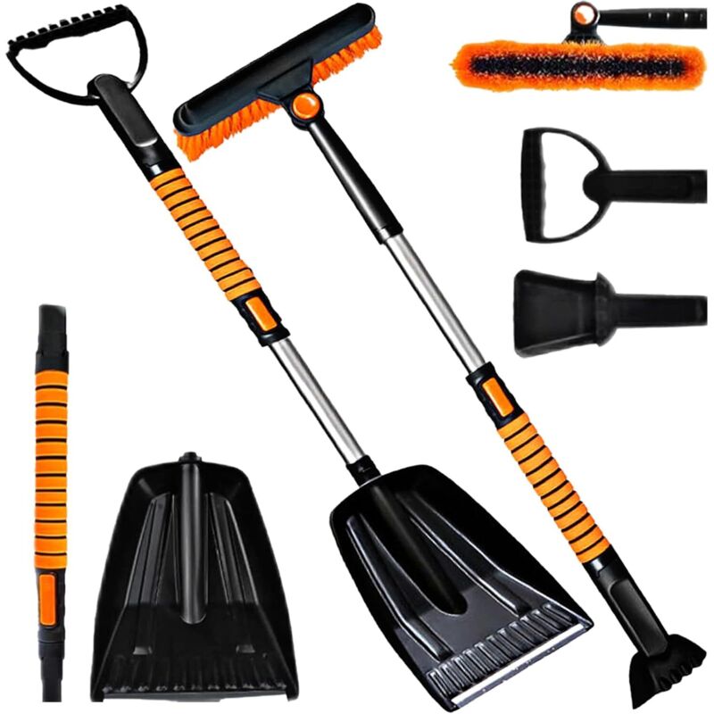 5 In 1 Schneebesen Auto, Eiskratzer Auto mit Besen, Eiskratzer mit Besen, Auto Schneebesen, Besen Auto Schnee, Schneebesen Auto Lackschonend für SUV,