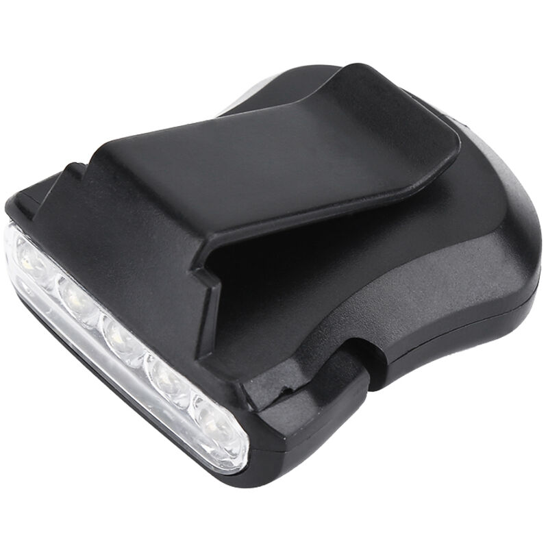 5-LED-Stirnlampe für Mützen - Wandern, Angeln, Camping (Schwarz)