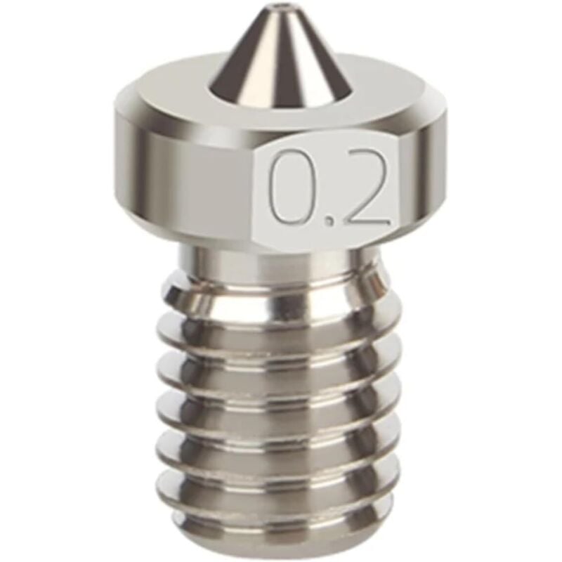 5 Stück 3D-Drucker, Hochgeschwindigkeits-TC4-Legierung, Extreme Hot-End-Düse, 0,2 mm, für Ender3 CR10 3D-Drucker