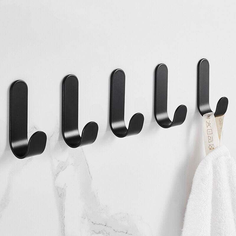 5 Stück 3M-Klebehaken, selbstklebende Badezimmer-Wandhaken, wasserdichter Handtuchhalter für Schlafzimmer, Badezimmer, Küche, Decke, zum Aufhängen