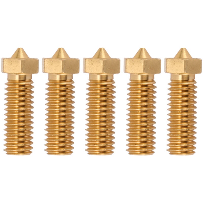 5 Stück CHT V6 3D-Druckerdüse, 3 Löcher, hoher Durchfluss, 30 Mohs Härte, hoher Durchfluss, Druckkopf für Ender 3, 1,75 mm, PLA, ABS, 0,8 mm