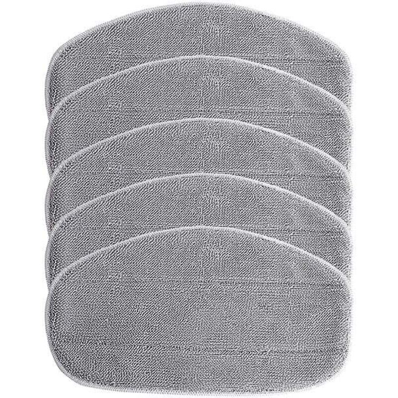 5 pezzi di coperture di ricambio compatibili con Leifheit CleanTenso Steam Cleaner, Steam Mop - Microfibra, Grigio