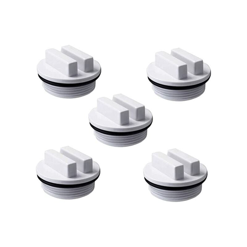 5 Stück Pool-Winterstopfen, 1,27 cm Pool-Rücklaufstopfen, Gewindestopfen für Poolschläuche mit O-Ring für Pools und Spas