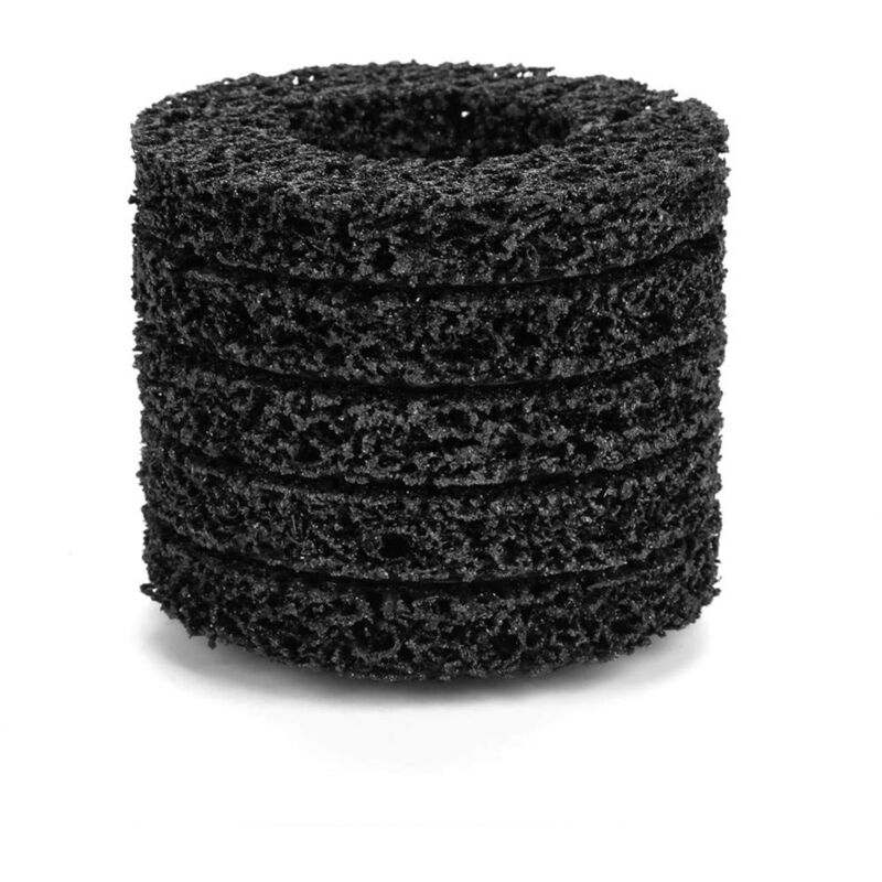 Ersandy - 5 Stück Stripping Wheel Poly Strip Wheel Disc Rust Clean Grinder Winkelscheiben Schwarz 100 mm 60