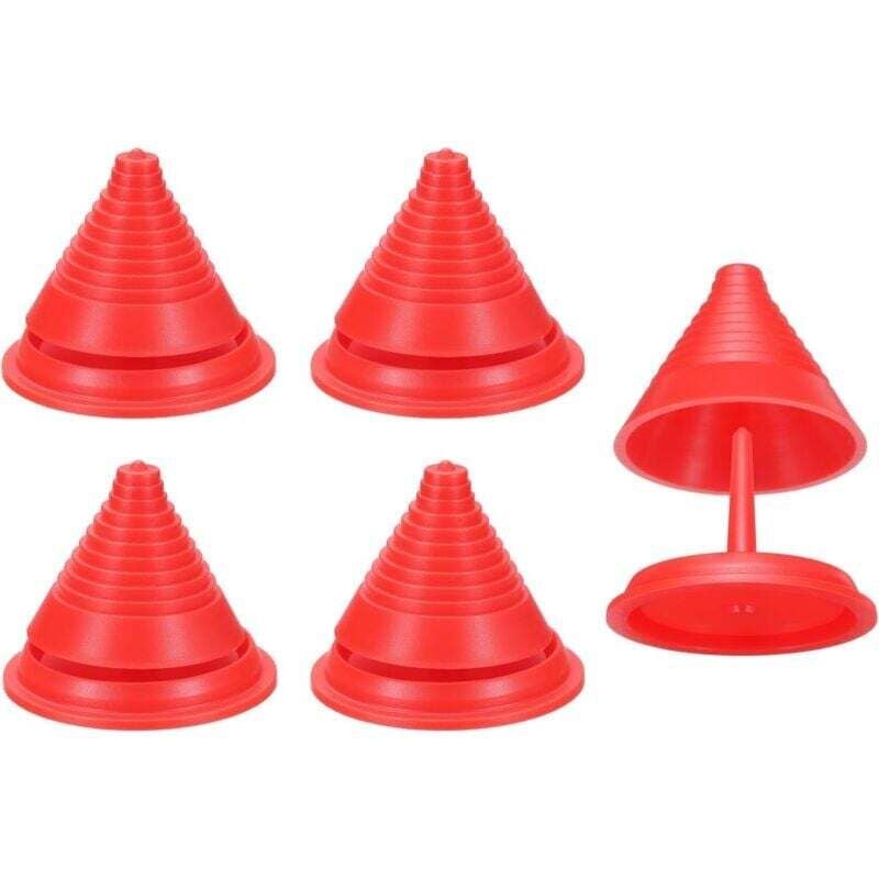 5-teiliger Rasenmäher-Klingenausgleicher, universeller Rasenmäher-Klingenschärfer aus Kunststoff nach dem Schärfen für Bohr-Rasenmäherklingen, rot