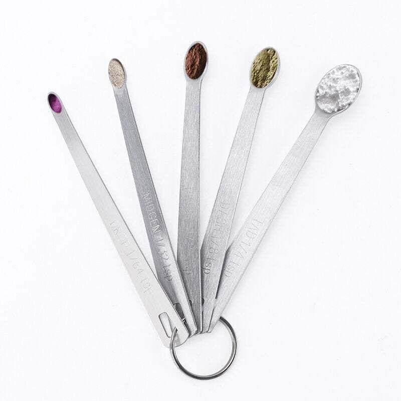 5-teiliges Messlöffel-Set für die Küche, Edelstahl, Mini-Messlöffel-Set, Backmesslöffel mit Skala, Messlöffel zum Kochen, Küchenzubehör