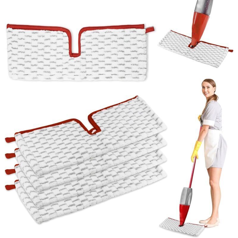 5-teiliges Nachfüllset für Vileda Sprühmopp, 2-in-1 wiederverwendbare Mikrofaserpads für Vileda 1-2 Max Sprühmopp-Nachfüllpackung