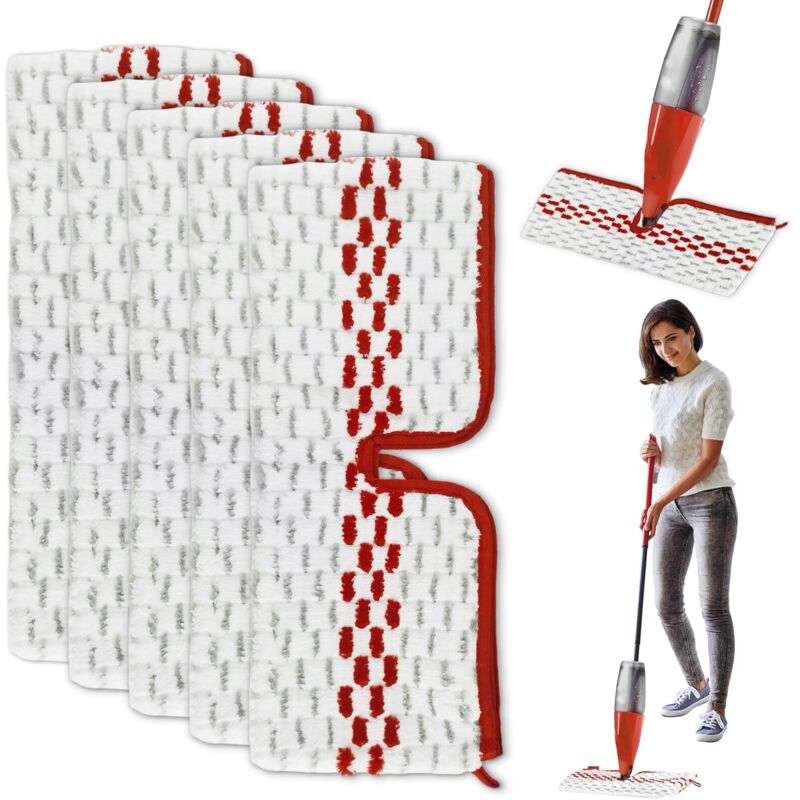 5-teiliges Vileda Spray Mop-Nachfüllset aus Mikrofaser, 2-in-1, wiederverwendbar, für Vileda 1-2 Spray Max Mop-Nachfüllset, geeignet für alle