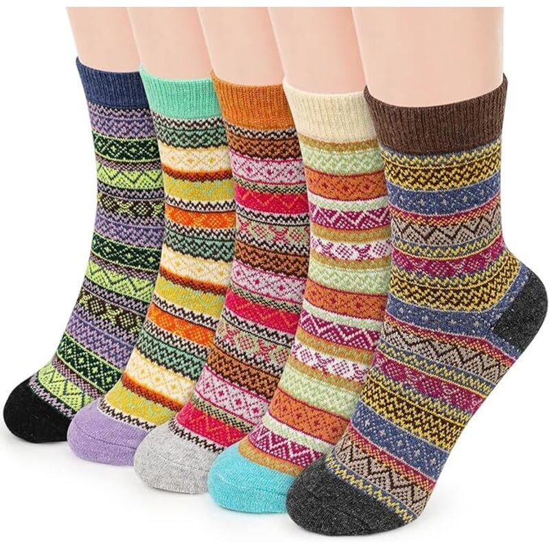 5 warm - strümpfe, wollsocken, strümpfe, strickstrümpfe, strickstrümpfe, strickstrümpfe, die die eigene atemfarbe haben und die wintersocken der