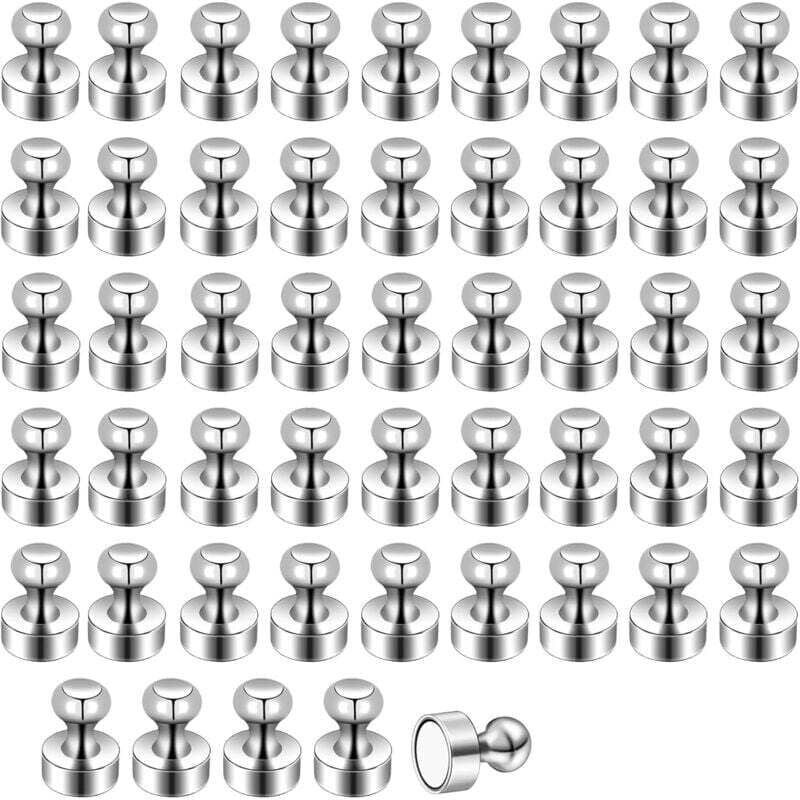 50 extra starke Mini-Neodym-Magnete (12 x 16 mm) für Kühlschränke, inklusive Aufbewahrungsbox. Ideal für Whiteboards, Pinnwände und Kühlschränke.