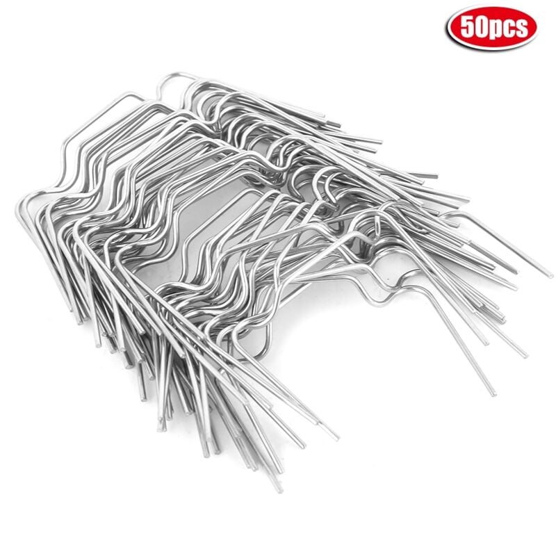 50 Gewächshausclips, Edelstahl, W-Form, Gewächshaus-Verglasungsclips, W-förmige Gewächshausclips, W-förmige Gewächshaus-Glasdrahtclips, W-förmige