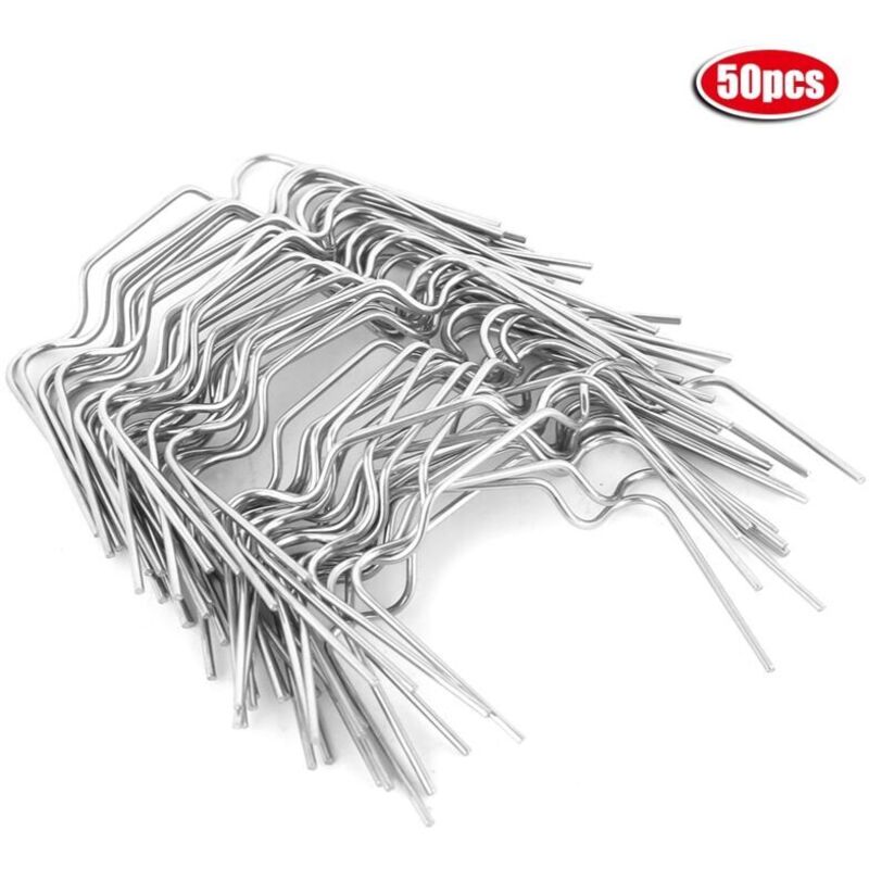 50 Gewächshausclips, Edelstahl, W-Form, Gewächshaus-Verglasungsclips, W-förmige Gewächshausclips, W-förmige Gewächshaus-Glasdrahtclips, W-förmige