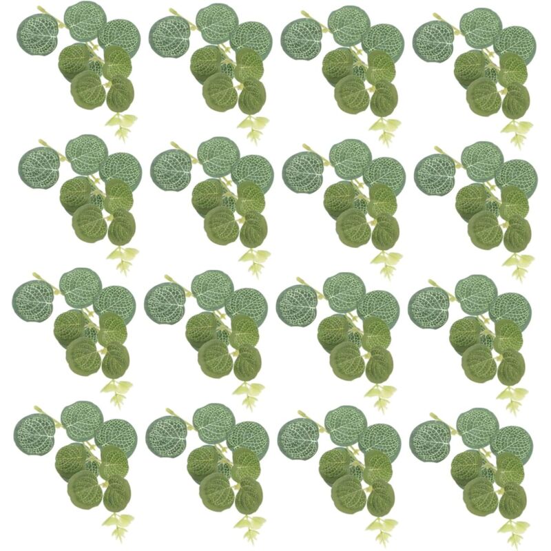 50 Stück simulierte Blätter, künstliches Laub, künstliche Pflanzen, Blattdekor, künstliche Hängepflanzen, künstliche Stiele, künstlicher Eukalyptus