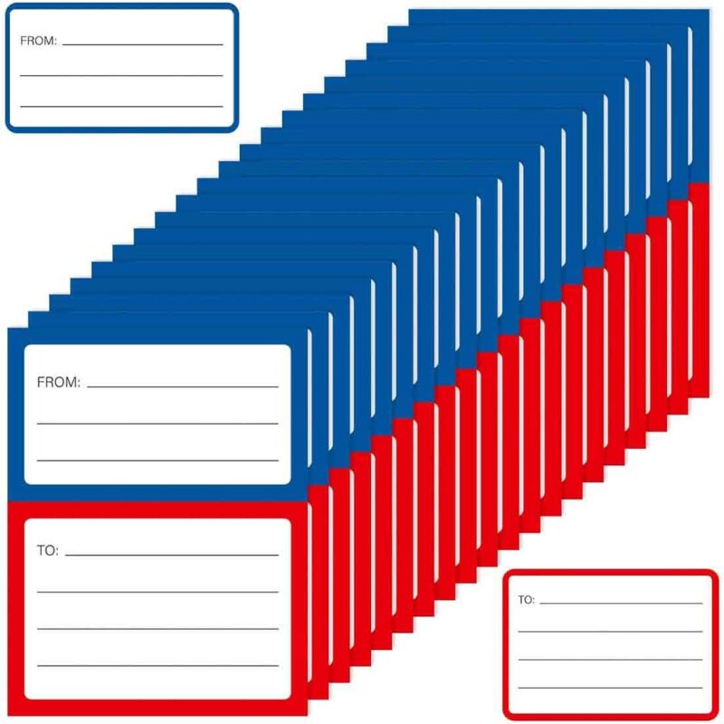 50 universelle, selbstklebende Etiketten für Postadressen, handschriftliche Adressangaben, für Kartons, Umschläge und Versandetiketten.