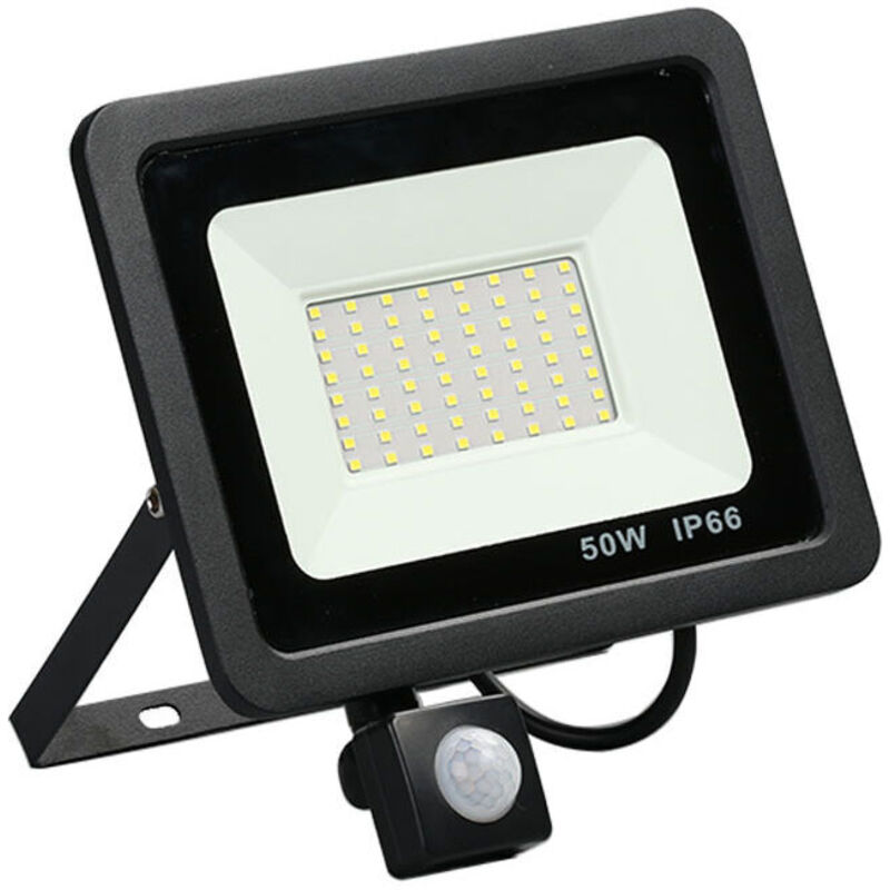 50 w LED-Flutlicht mit Bewegungsmelder, LED-Außenstrahler, wasserdichter IP66-LED-Flutlicht für den Außenbereich, 6500 k Kaltweiß, LED-Flutlicht für