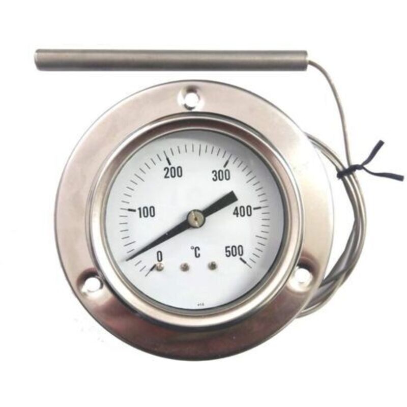 0-500° Edelstahl-Thermometer für Pizzaöfen, Grills, Holzöfen usw.