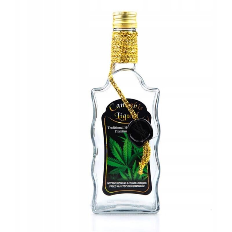 500 ml Flasche mit Wellenmuster, hausgemachtes Cannabis-Liquid