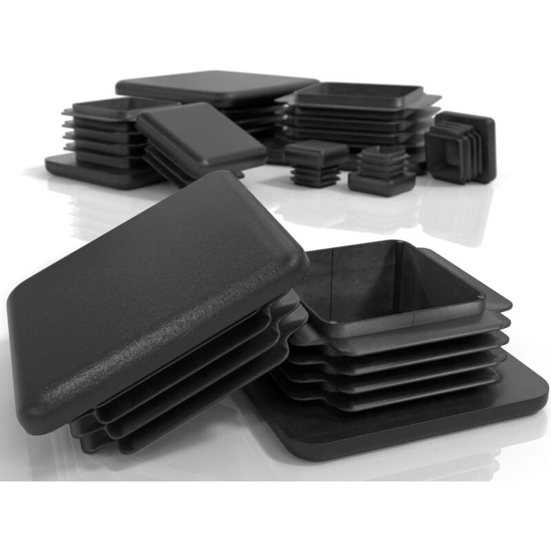 50x50 mm Lamellendübel für Vierkantrohr Quadratische PP-Kunststoffkappen Stuhlbeinkappe Vierkantrohrkappe für Metallrohre, Stühle, Sofas, Tische und