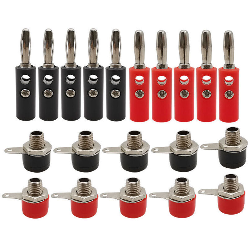 52 Stück 4-mm-Bananenstecker, Lautsprecher-Bananenstecker, 4-mm-Bananenstecker-Anschlussklemme, Lautsprecher-Polklemmen -