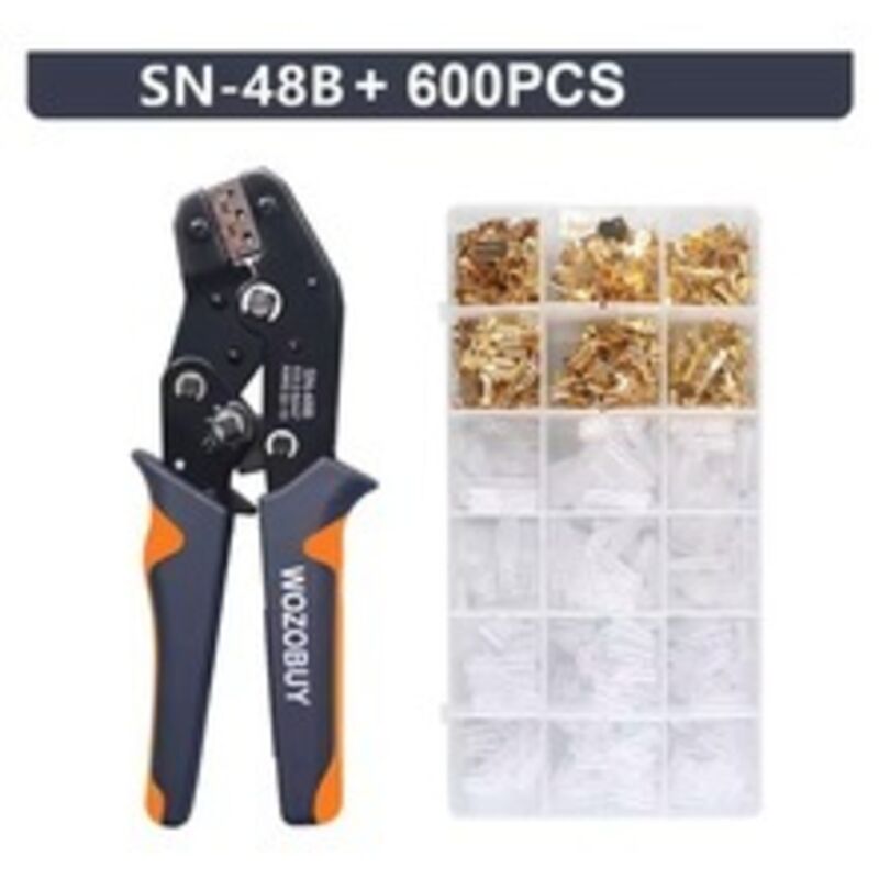 0,5–2,5 mm² Crimpzangen-Set für elektrische Anschlüsse, Crimpzange für Kabelschuhe mit 300 Stück 3 Größen für elektrische Anschlüsse, elektrische