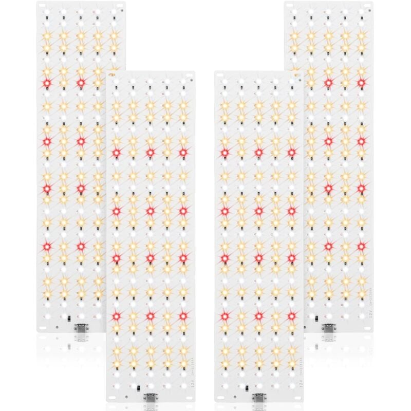540 LEDs Pflanzenlampe, LED Vollspektrum, 4 Stück Pflanzenleuchte, Pflanzenlicht Wachsen licht mit 3/9/12H Zeitschaltuhr 10 Arten von Helligkeit für