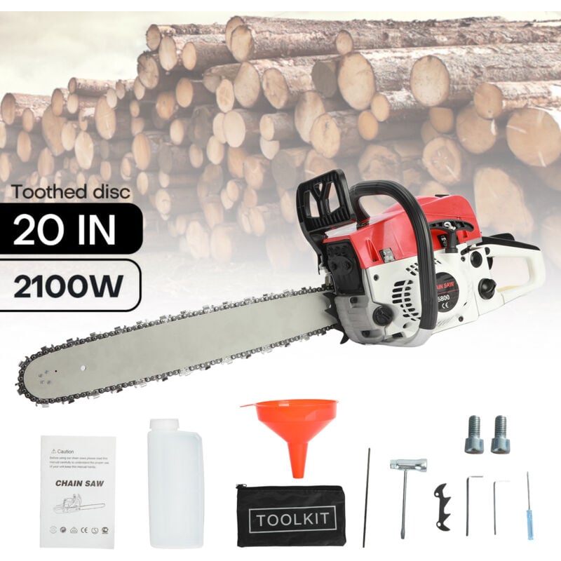 58CC Hochleistungs-Multifunktions-Benzin-Kettensäge Rostbeständige Holzbearbeitungs-Kettensäge zum Holzschneiden