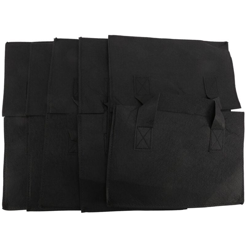 5er-Pack erhöhtes Gartenbeet aus Stoff, quadratischer Pflanzbeutel für Blumen und Gemüse, Pflanztopf mit Griffen für Pflanzen, Blumen, Gemüse