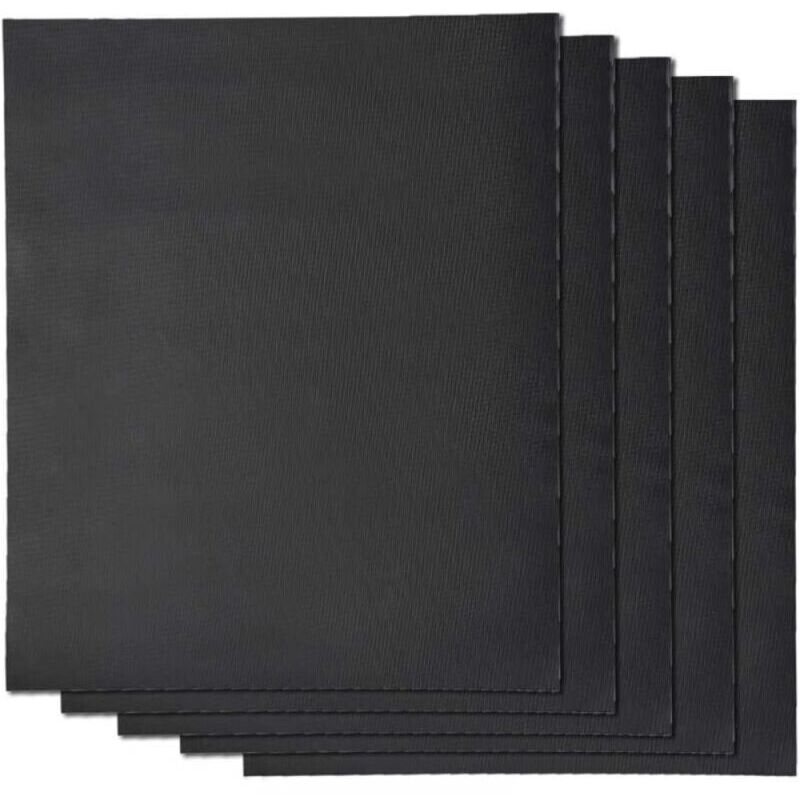 5er-Set BBQ-Grillmatten, 33 x 40 cm, antihaftbeschichtet, wiederverwendbar, geeignet für Backofen, Gas, Elektrogrill, Holzkohle, Mikrowelle, mumu