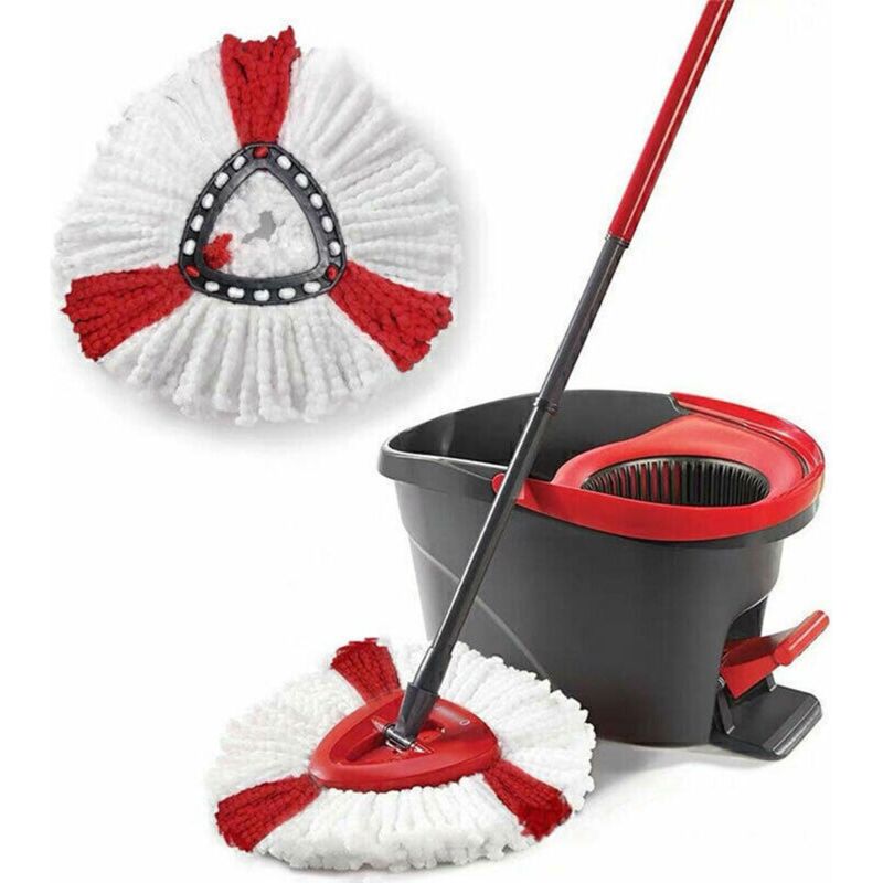 5er Set für O-Cedar/Vileda Triangle Mop Heads Microfibre Easy Wring Clean Turbo Refill Mop Replacement Head Set (für Vileda)(5 Ersatz-Mop-Köpf)