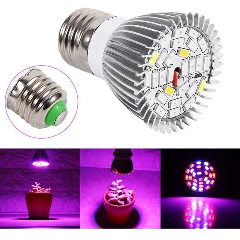 5W E27 LED Grow Glühbirne Vollspektrumlampe für Zimmerpflanzen Gemüse Blume für Garten 28 LEDs