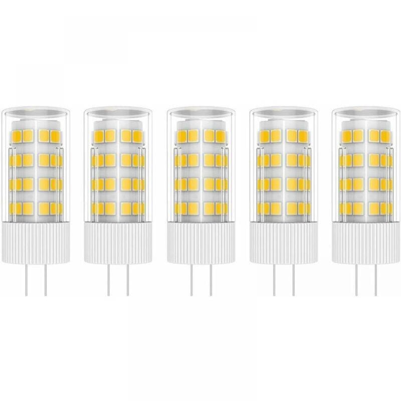 Cyslmuk - 5X G4 led Lampe 5W Birne Lampe 51 smd 2835LEDs Warm Weiß 3000K led Birne Entspricht 50W Halogen Lampe ac/dc 220V