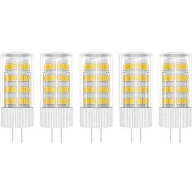 5X G4 LED Lampe 5W Birne Lampe 51 SMD 2835LEDs Warm Weiß 3000K LED Birne Entspricht 50W Halogen Lampe AC/DC 220V