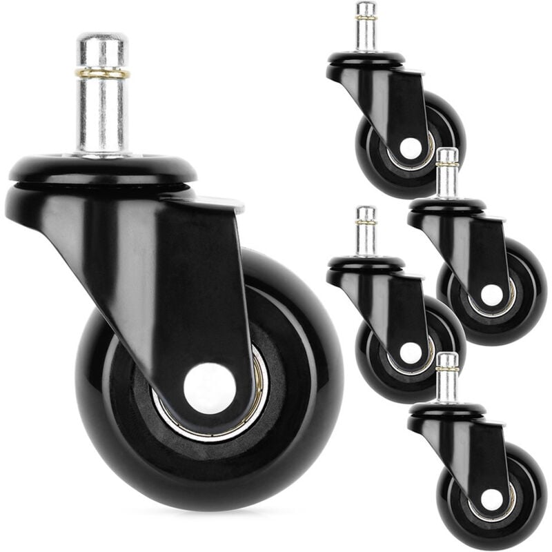 5x Ikea Bürostuhl Rollen Gummi Leise Drehstuhl Bürostuhl