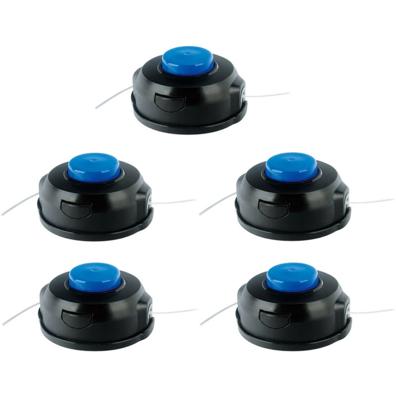 5x Trade-shop Fadenkopf Rasentrimmer Kopf Doppelfadenkopf Fadenspule Nylonfaden für Husqvarna Rasentrimmer Freischneider Rasenmäher Motorsense