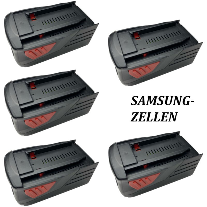 Trade-shop - 5x Li-Ion Akku, 36V / 4000mAh für Hilti TE6A TE-6A TE-6A TE7A TE-7A TE-7-A Bohrhammer Schlagbohrmaschine Akkuschrauber Bohrmaschine