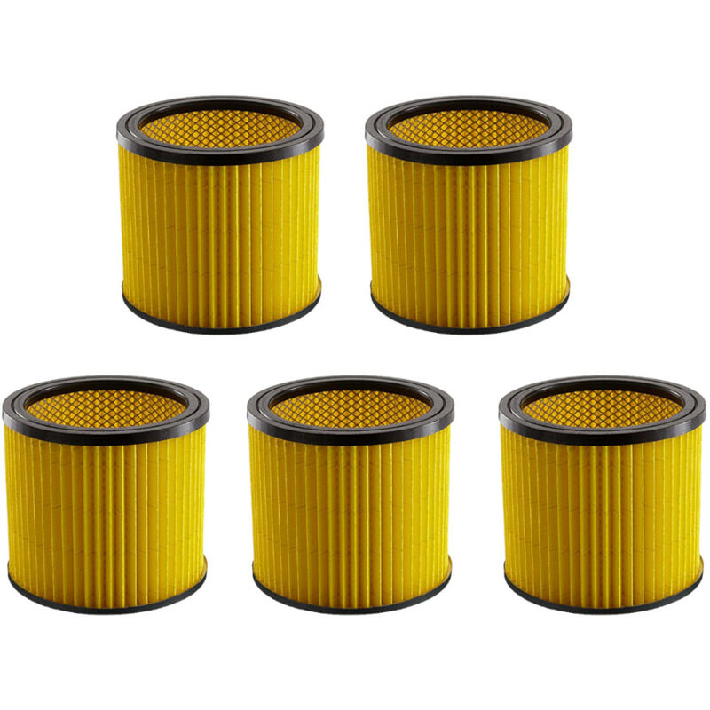 5x Trade-shop Rundfilter / Lamellenfilter kompatibel mit Thomas Hobby 1000, Hobby Vac, Inox 1220, Inox 1520 Plus, Inox 30 Professional, Super 30