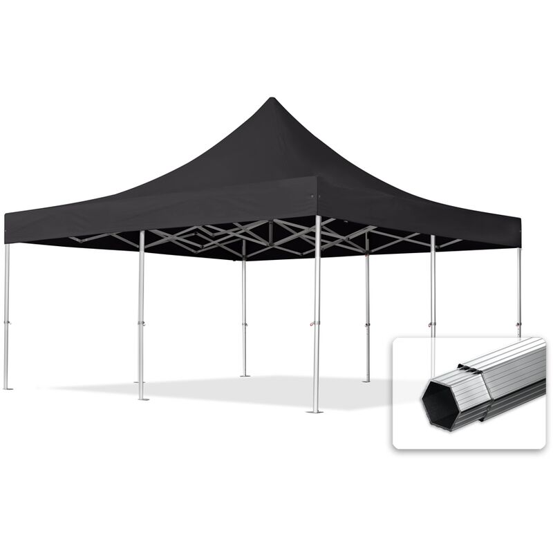 5x5 m Faltpavillon, professional Alu 50mm, schwarz