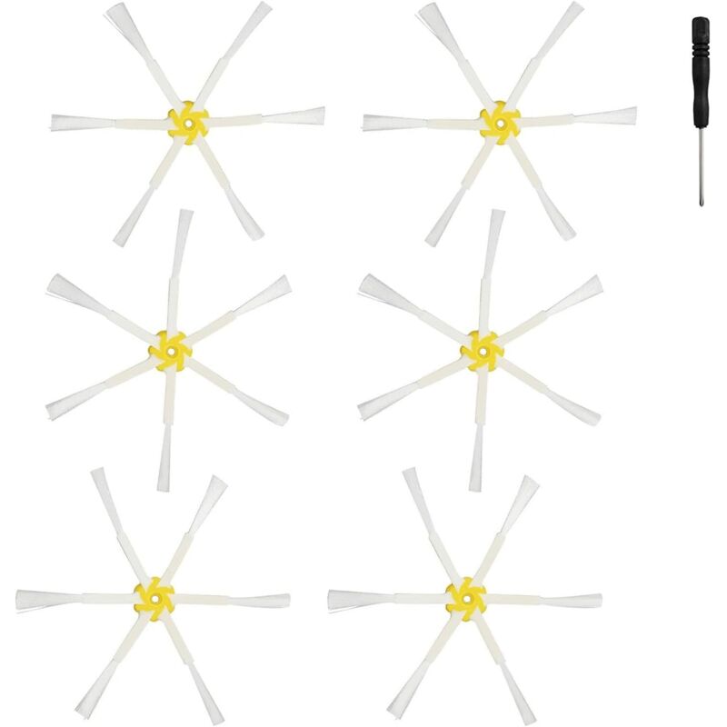 6 accessoires de brosse latérale d'angle pour les séries iRobot Roomba 600/700/800/900 les accessoires de brosse latérale conviennent comme pièces de
